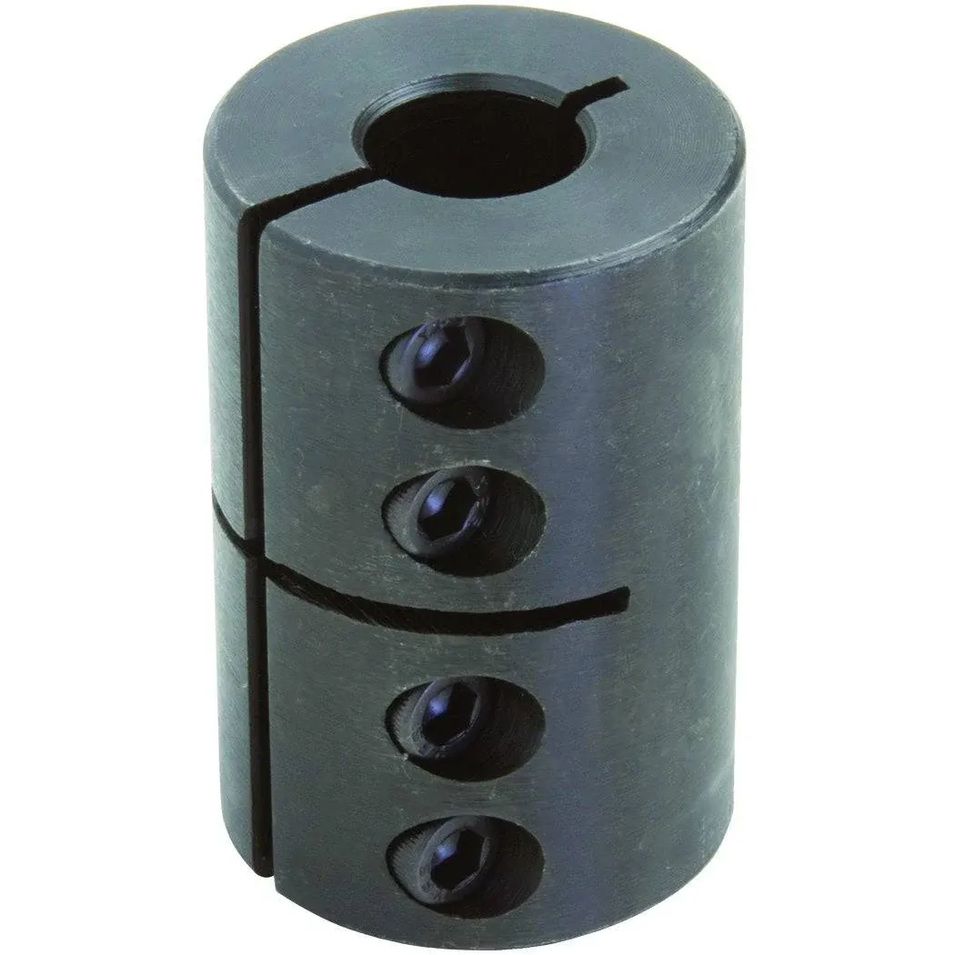 Climax Metals CC-050-037 One-Piece Clamping Couplings Recessed Screw 1/2"" Black Oxide Steel