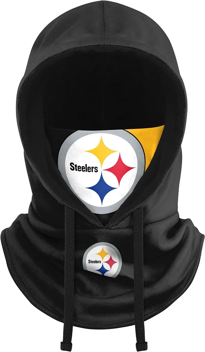 FOCO NFL Logo Team Color Drawstring Winter Cap Hooded Gaiter Balaclava Face Cover