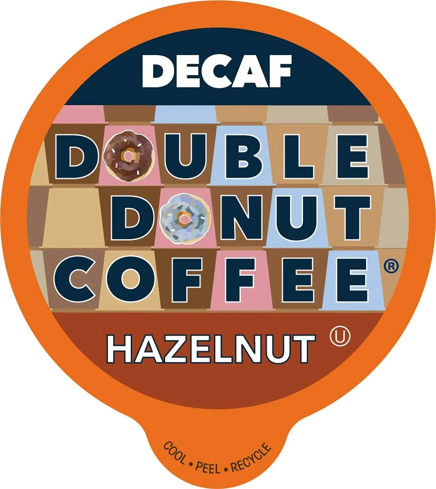 Double Donut, Decaf Hazelnut Flavored Coffee Single Serve Cups, 80 ct