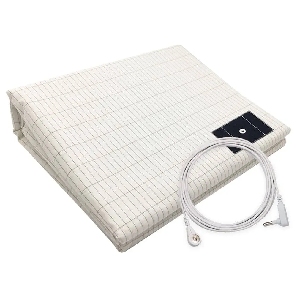 Grounding Sheet King Conductive Grounding Mat for Bed with 15Ft Grounding Cord I