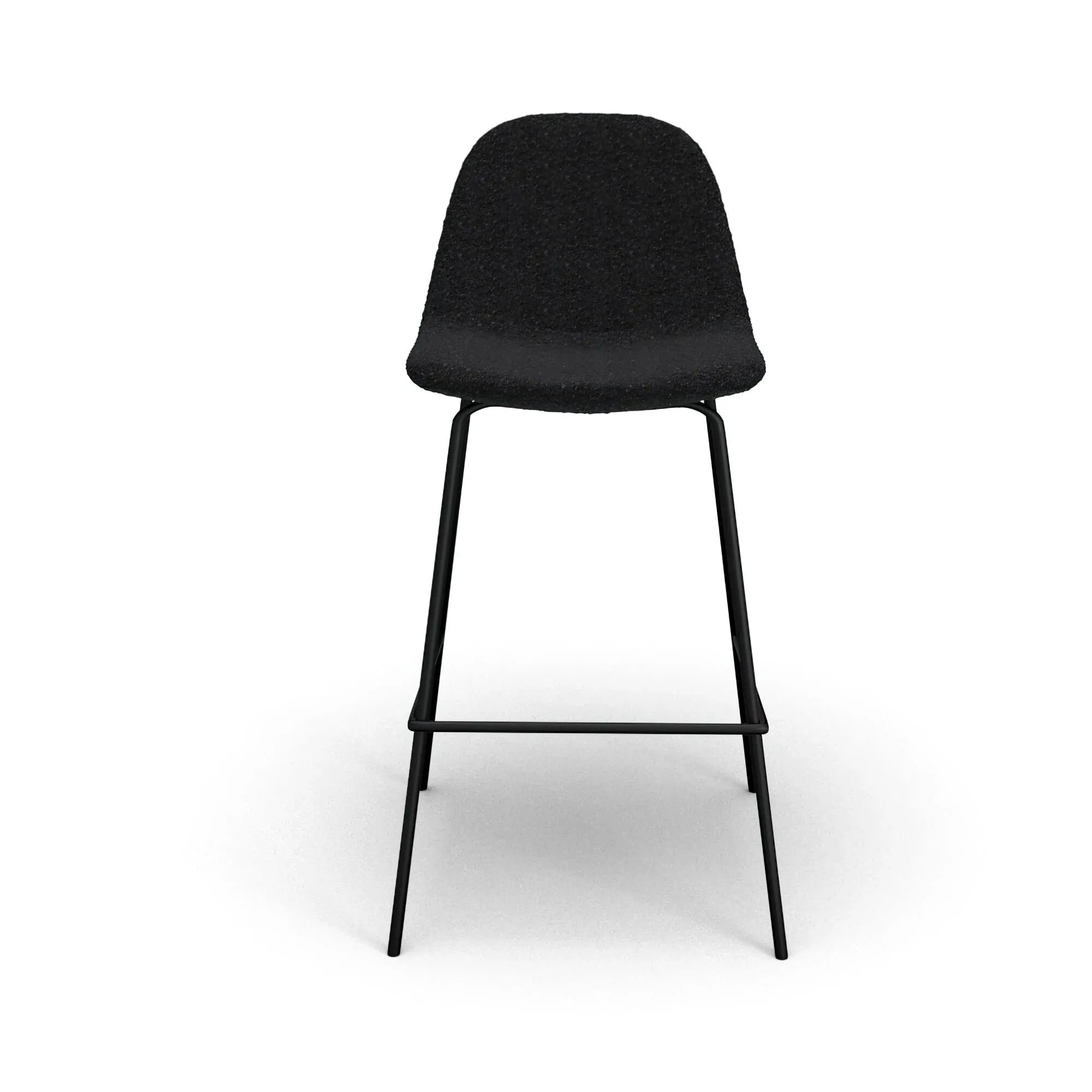 Aeon Counter Stools in Black Boucle (Set of 2)