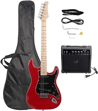 Kcelarec Electric Guitar 39' inch Complete Beginner Starter Kit Full Size with ...