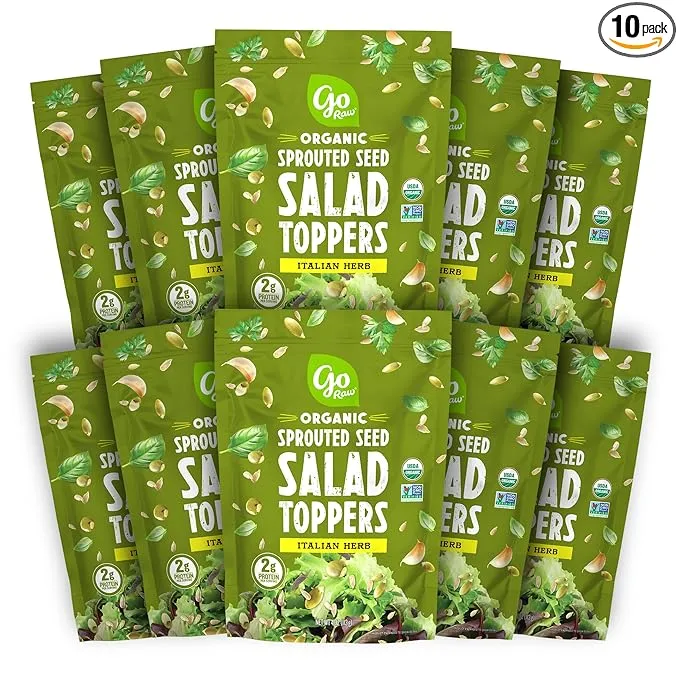 Garlic Thyme Sprouted Salad Toppers - 10 Bags, 4oz Each