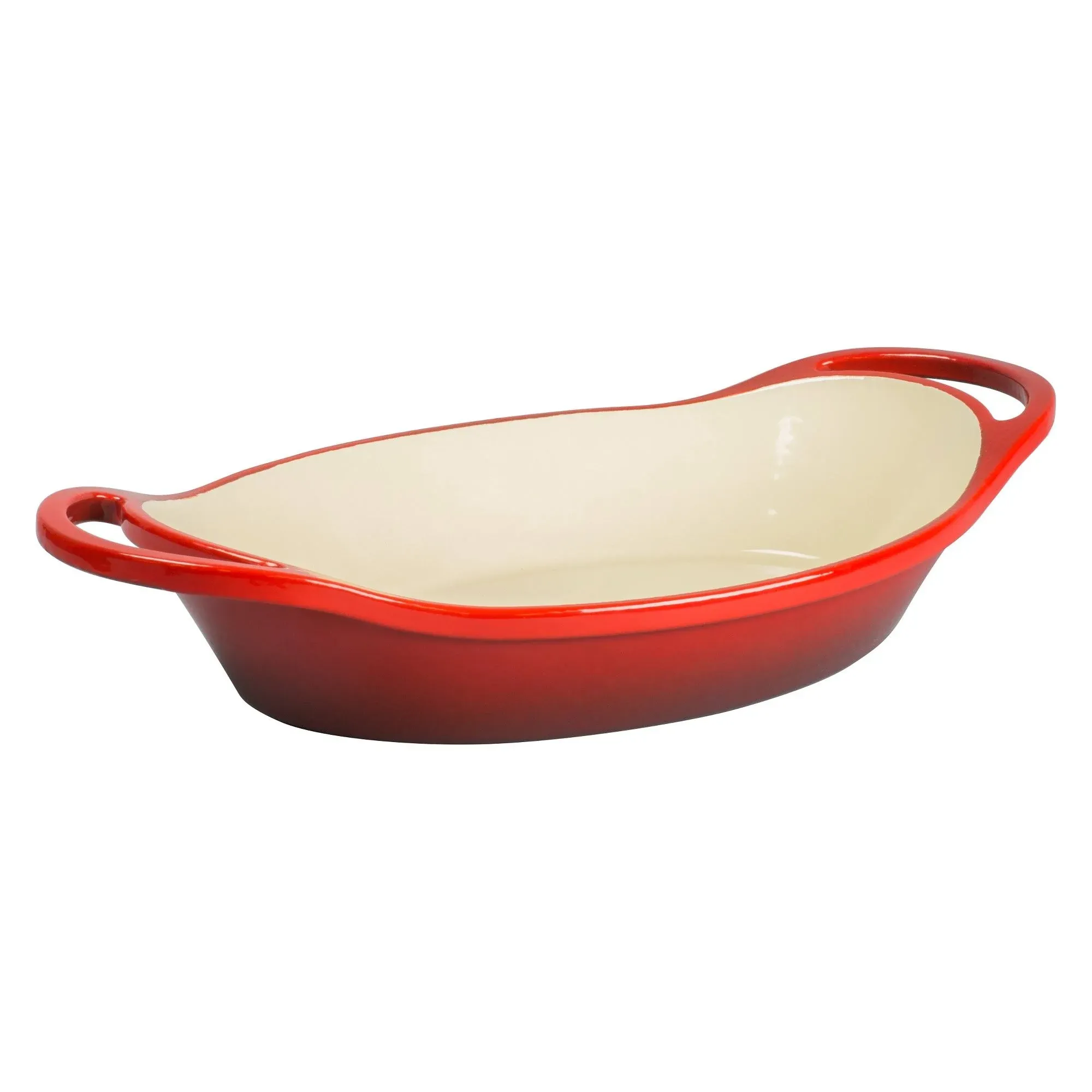 Lodge 2 Quart Enameled Cast Iron Oval Casserole Red