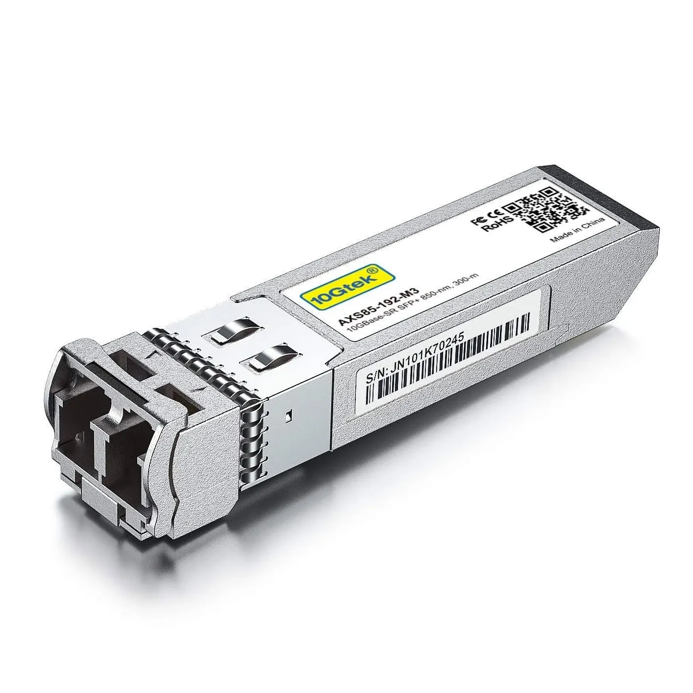 10GBase-SR SFP+ Transceiver, 10G 850nm MMF, up to 300 Meters, Compatible with Brocade 10G-SFPP-SR