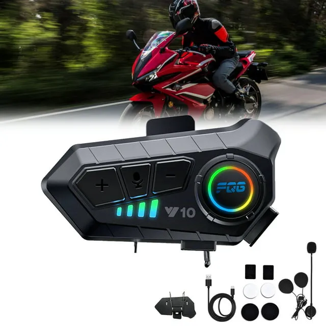 Fodsports Motorcycle Bluetooth Headset FX6 1000m 6 Riders Group Motorbike Intercom Waterproof Universal Bluetooth Motorcycle Helmet Communication