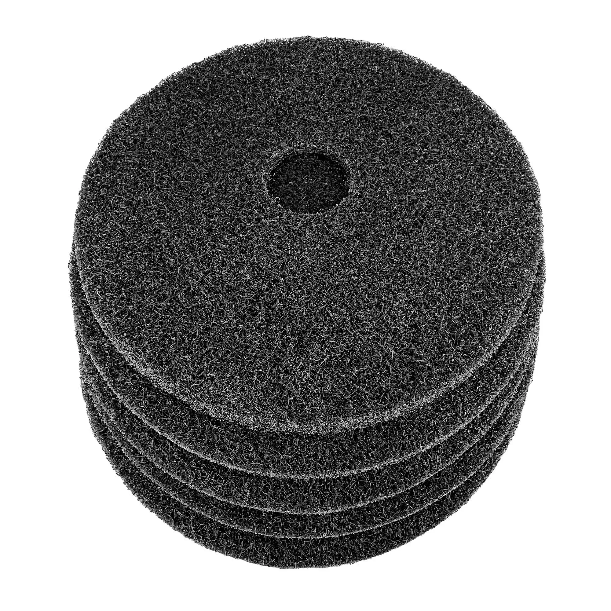 416-50154 Floor Maintenance Pads, Thick Non-Woven Stripping Pads for Efficient Floor Cleaning and Replacement, Durable Stripping Pads for Synthetic Floors. 5 Pack 15" Black