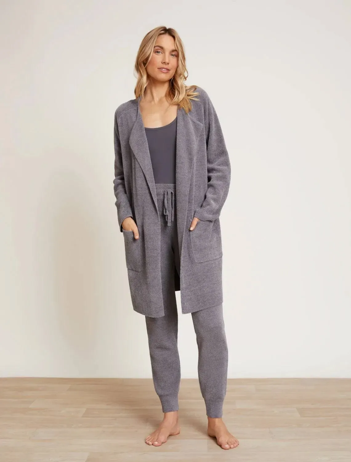 NEW BAREFOOT DREAMS cozychic ultra lite wide collar jacket in glacier gray