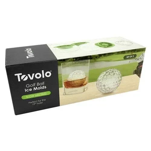 Tovolo Set of 3 Golf Ball 2.5&#034; Ice Molds New