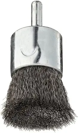 Crimped Wire End Wire Brush, Steel, 1"