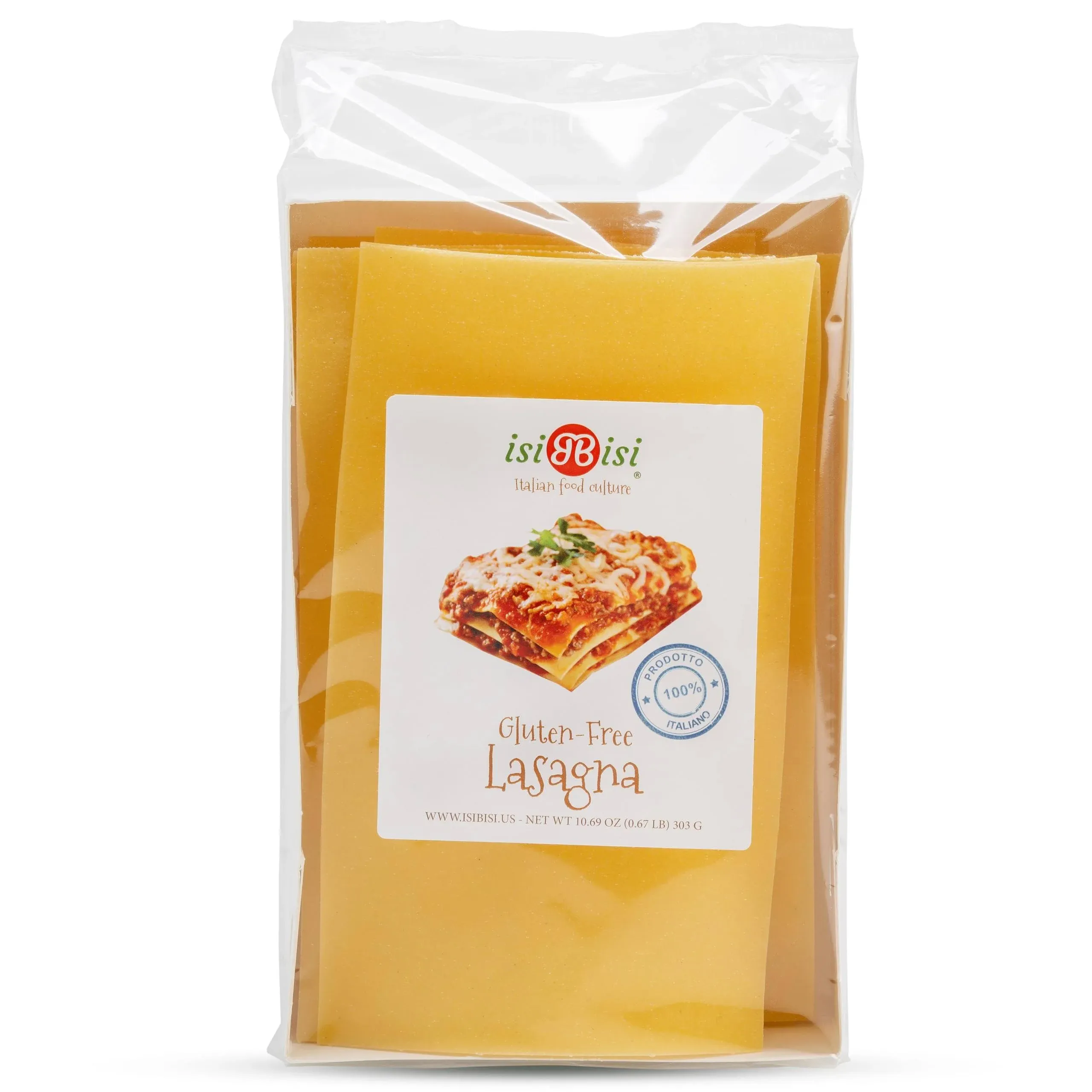 isiBisi Lasagna Pasta - Organic Pasta Noodles Made with Corn and Rice Flour ...