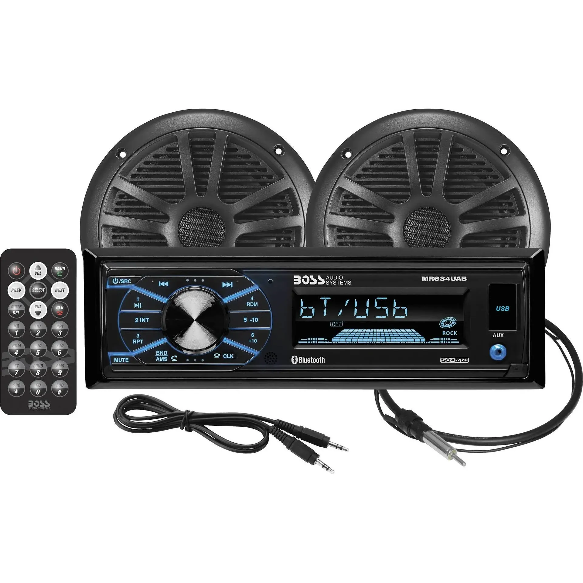 Boss Audio MCBK634B.6 Package w/ MR634UAB 2 MR6B Speakers