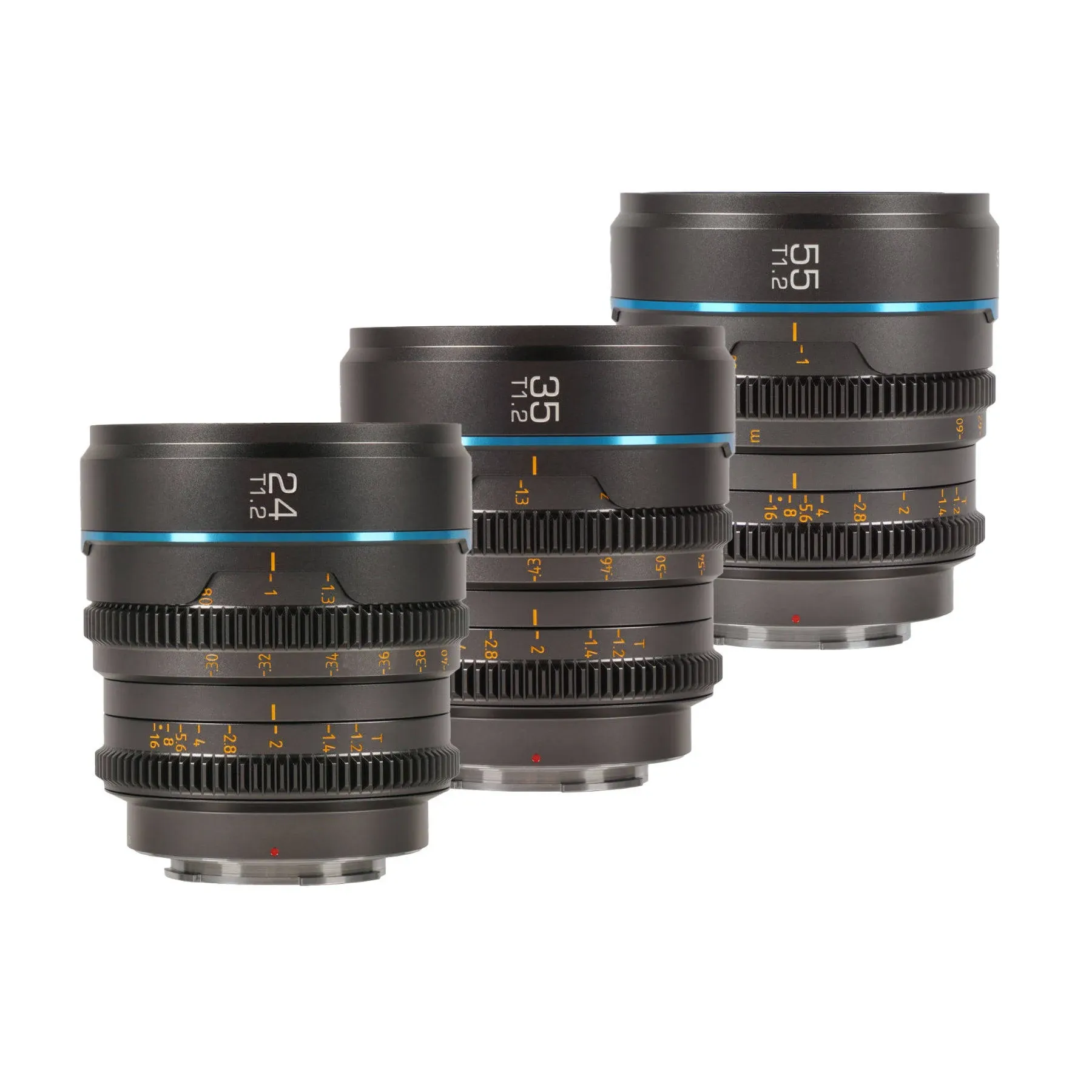 Sirui Night Walker T1.2 S35 Cine 3-Lens Set (E-Mount, Gunmetal GRAY)