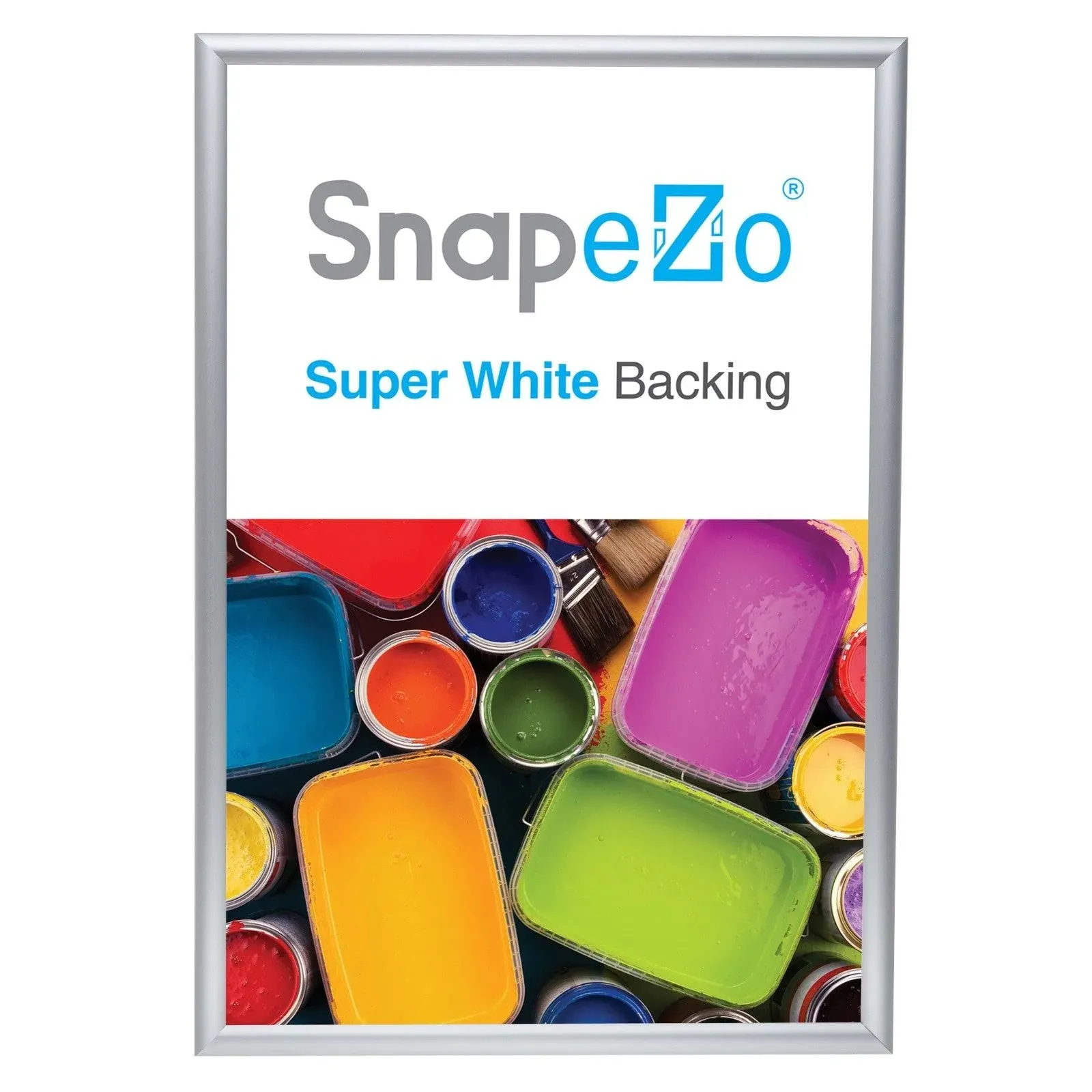 12x18 Silver Snapezo® Snap Frame - 1" Profile