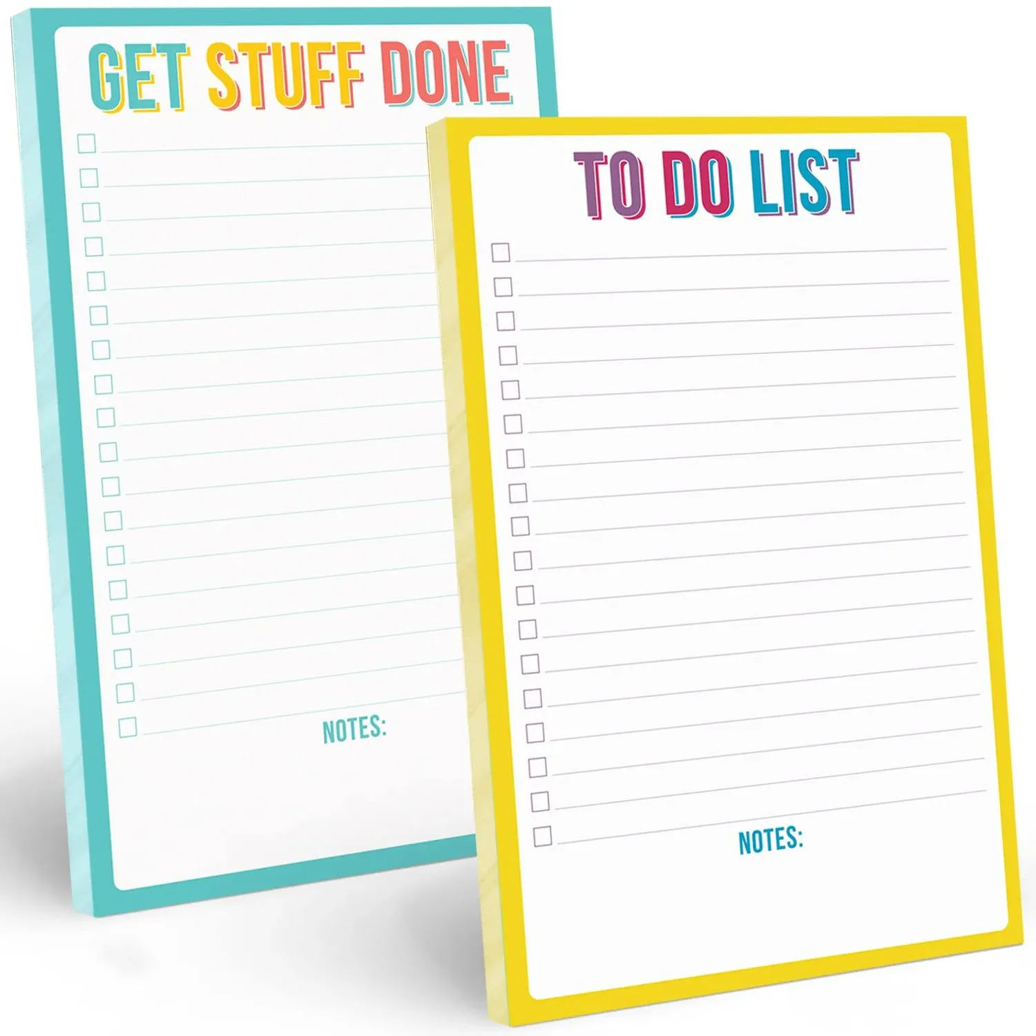 2 To-Do List Notepads - 50 Sheets Each, 5.5&#034; x 8.5” - Daily and Weekly Task 