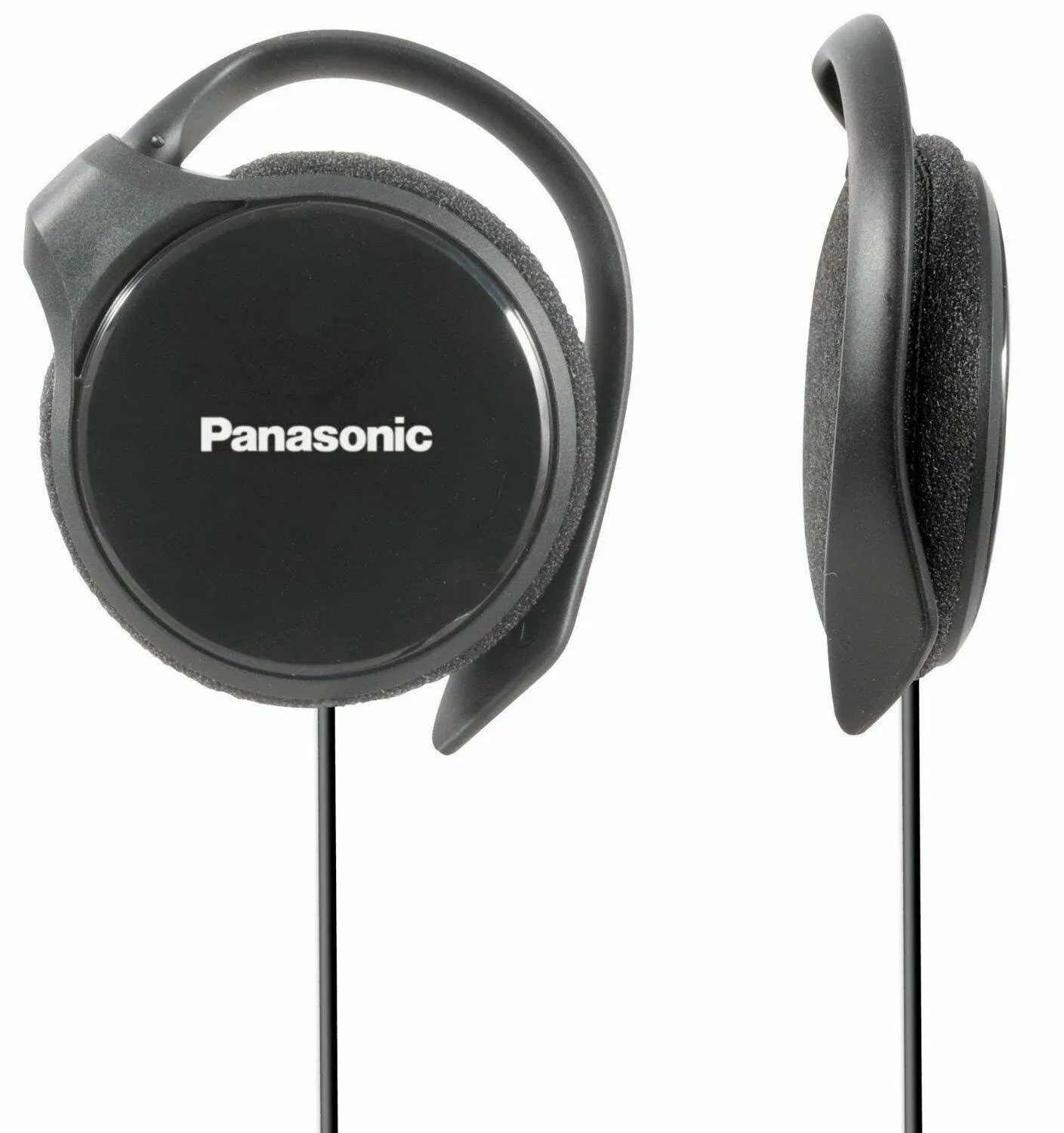 Panasonic RP-HS46 Ear-Hook Headphones - Black Slim Clip Earphone - Original