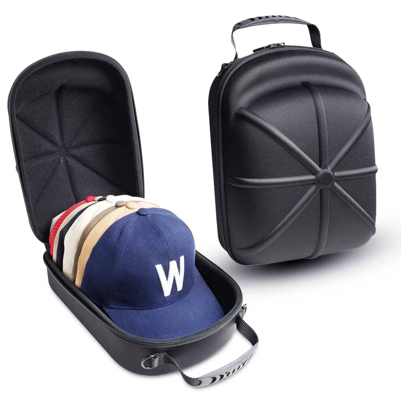 Hat case for baseball caps Hard hat travel case holding up to 8 baseball caps...