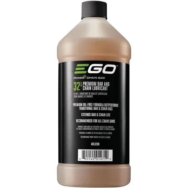 EGO Power+ AOL3200 32 FL OZ Premium Chain Saw Bar and Chain Oil, Brown