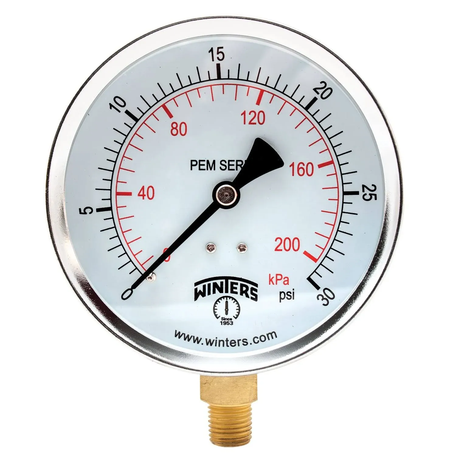 WINTERS Economy Utility Dry Pressure Gauge