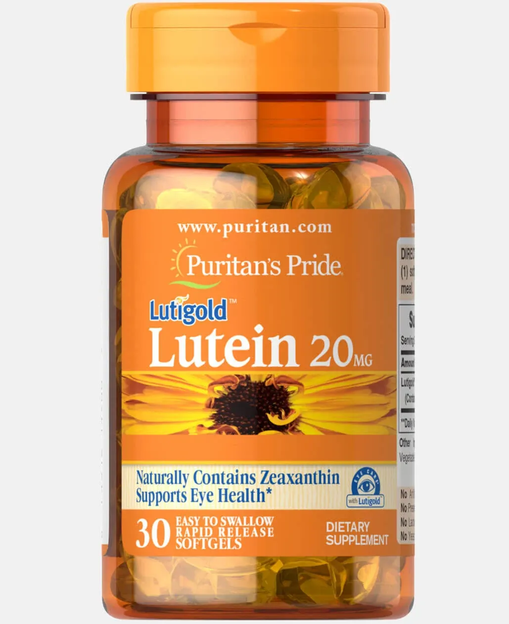 "Puritan's Pride Lutein 20 mg 30 Softgels 4900"