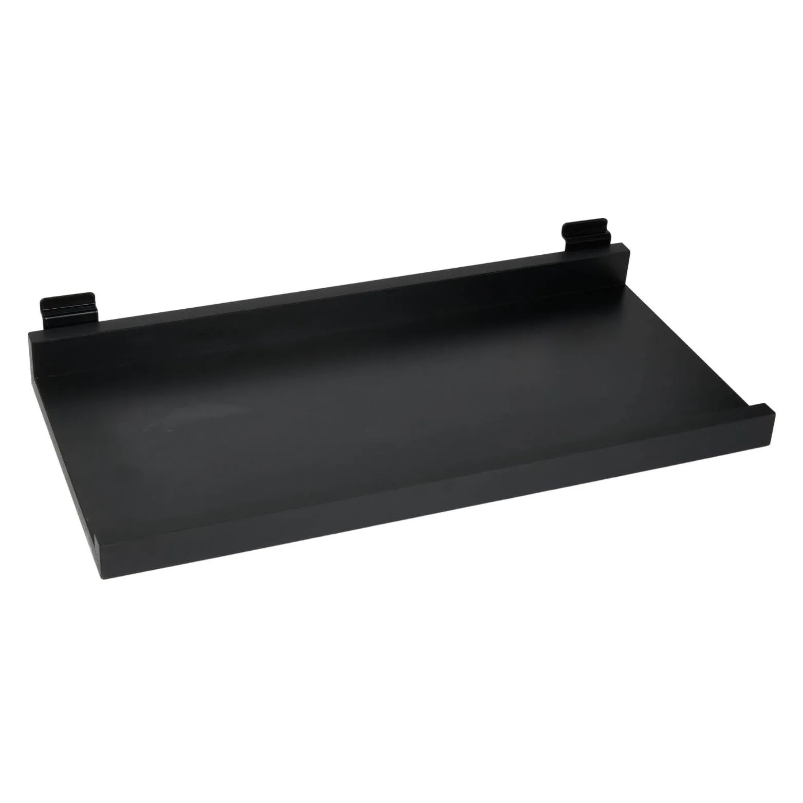 SSWBasics Black Melamine Shelf Kit for Slatwall - 11½”D X 24”L