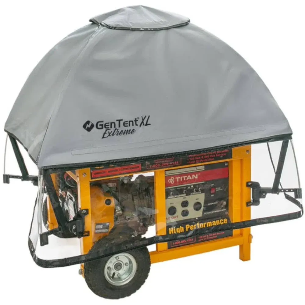 GenTent XL Generator Running Cover - Universal Kit - for Larger Open Frame Generators (Standard, Tan)