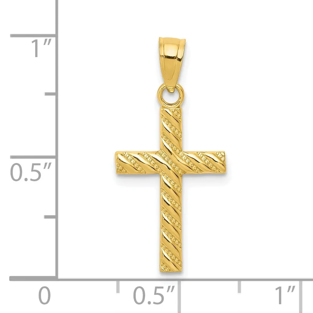 10K Yellow Gold Cross Pendant