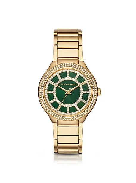 Michael Kors Women’s MK3409 Kerry Green Crystal Dial Gold