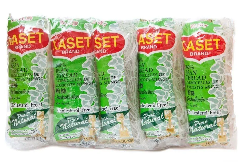 Kaset Bean Thread Glass Noodles 1.41 oz (40 g) x 10 from Thailand Big Pack