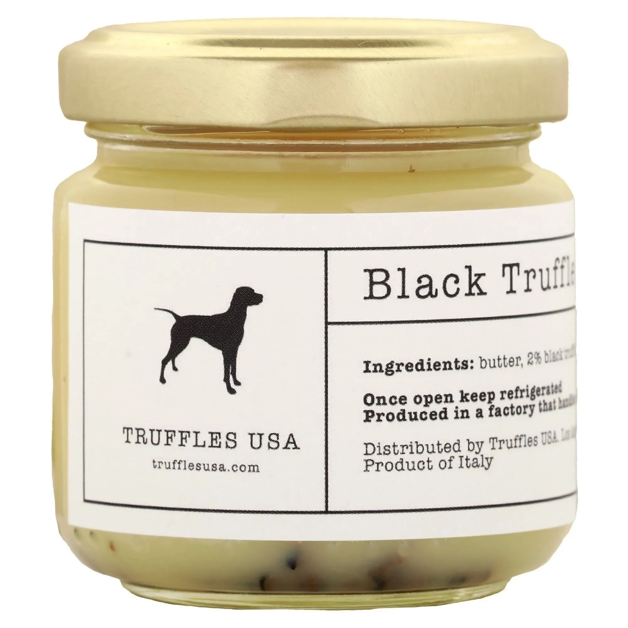 Truffles USA Black Truffle Butter 2.82 oz Jar Imported from Italy Unique Gourmet Recipe Made with Natural Italian Ingredients