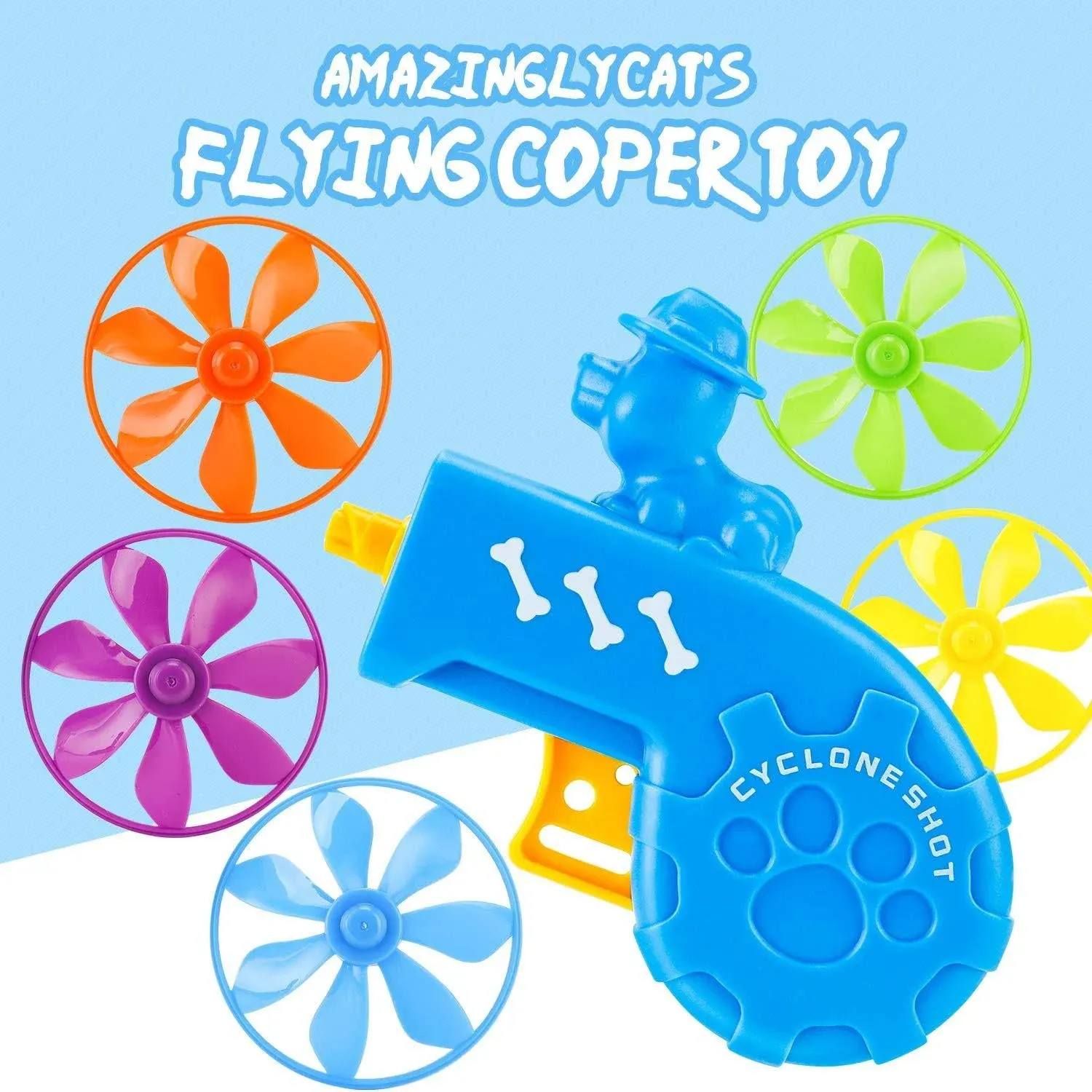 Interactive Play -Cat Toys with 5 Colors Flying Propellers Satisfies Kitty&#x27;s Hun