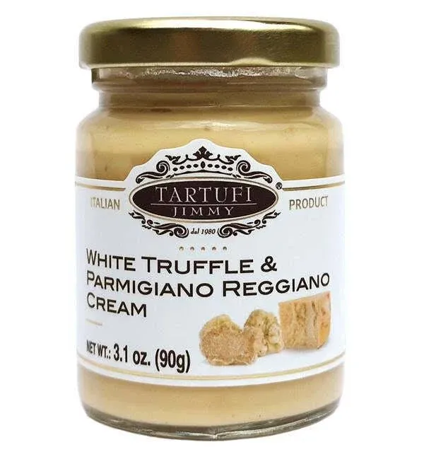 Tartufi Jimmy White Truffle & Parmigiano Reggiano DOP Cheese Cream | Smooth Texture, Nutritious, Multi-Purpose | Net Wt 3.1 oz / 90 gr