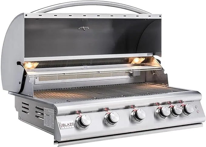 Blaze LTE 40-Inch 5-Burner Built-in Propane Gas Grill with Rear Infrared Burner