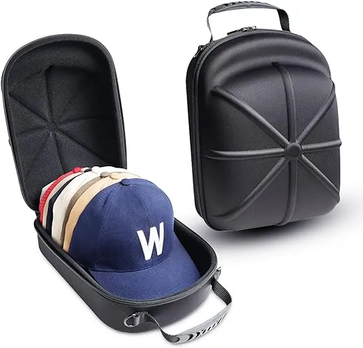 Hat case for baseball caps Hard hat travel case holding up to 8 baseball caps...