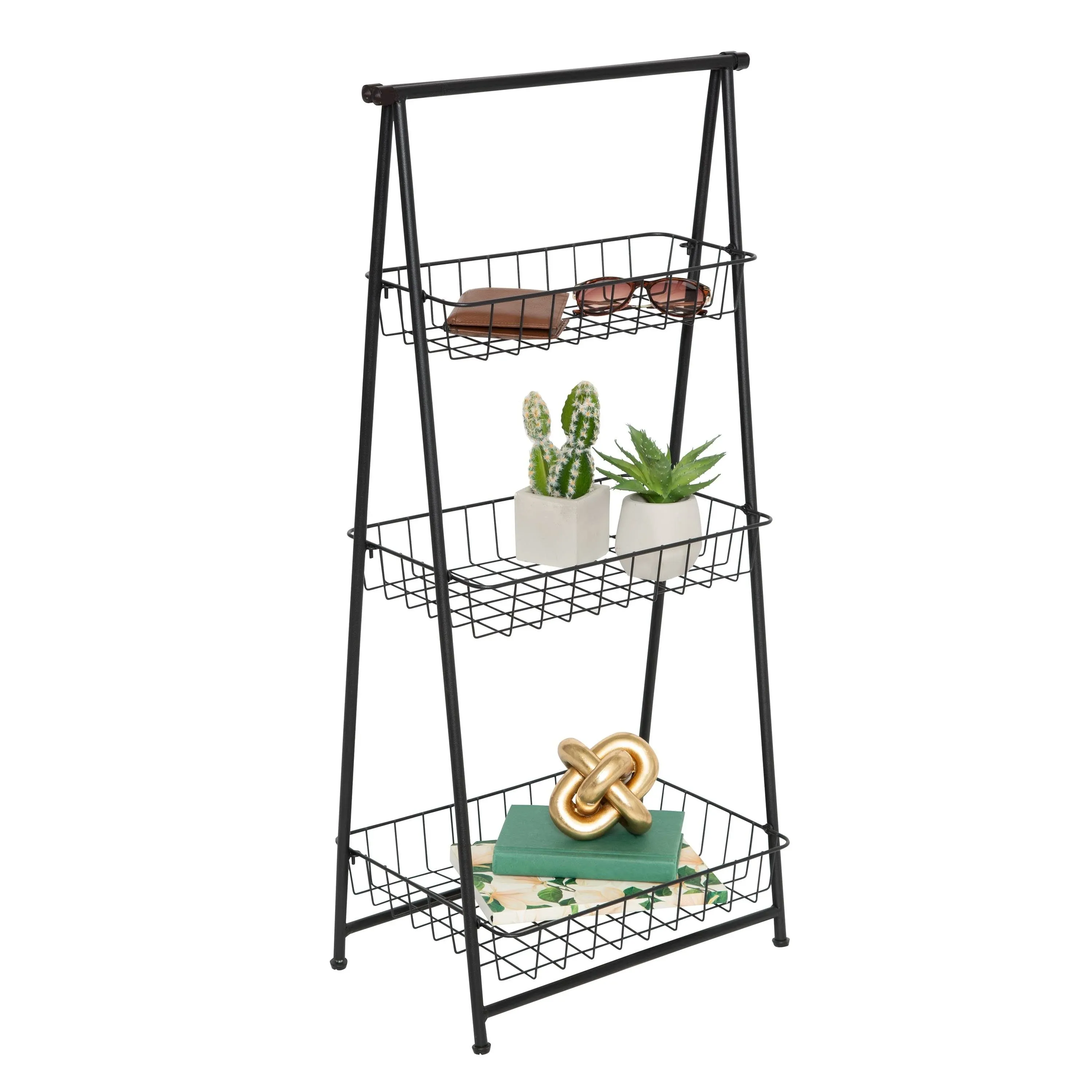 Honey-Can-Do 3-Tier Folding A-Frame Entryway Shelf