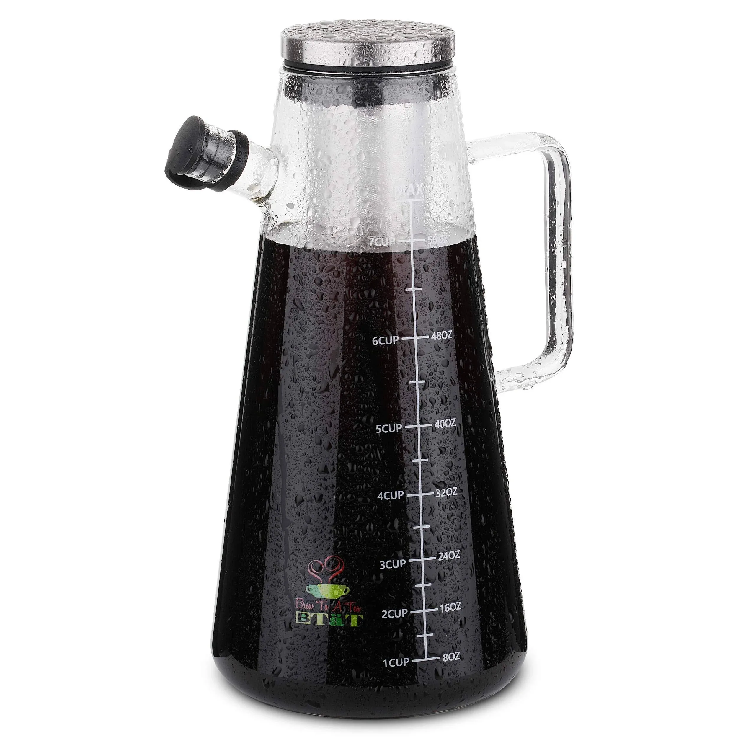 Btat Cold Brew Coffee Maker Iced Coffee Maker 2 Liter 2 Quart 64 Oz Iced Tea M