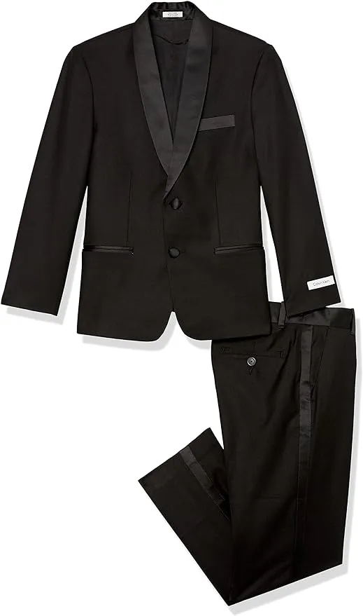 Calvin Klein Boys' 2-Piece Formal Tuxedo Suit Set