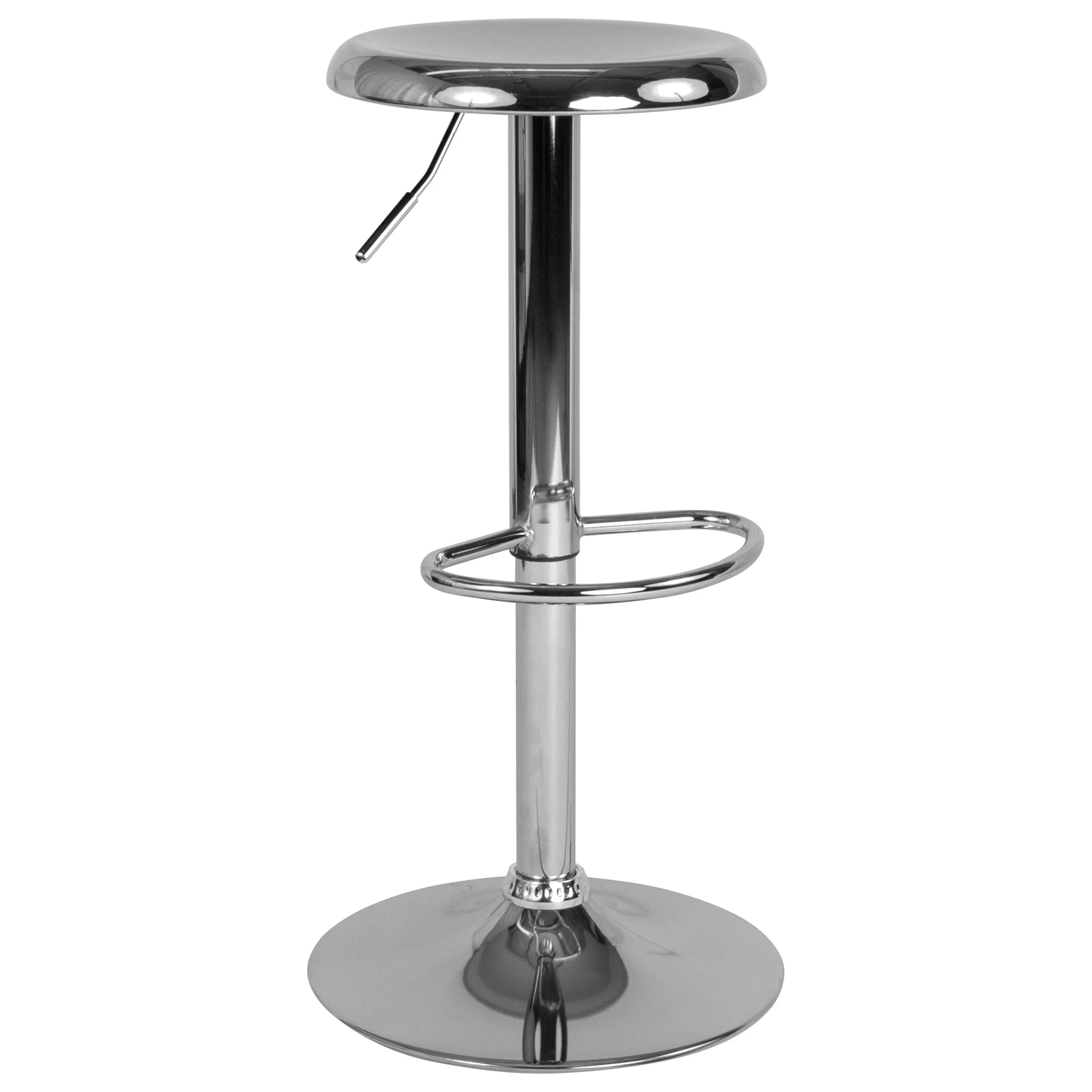 Madrid Series Adjustable Height Retro Barstool in Chrome Finish - Flash Furniture CH-181220-CH-GG