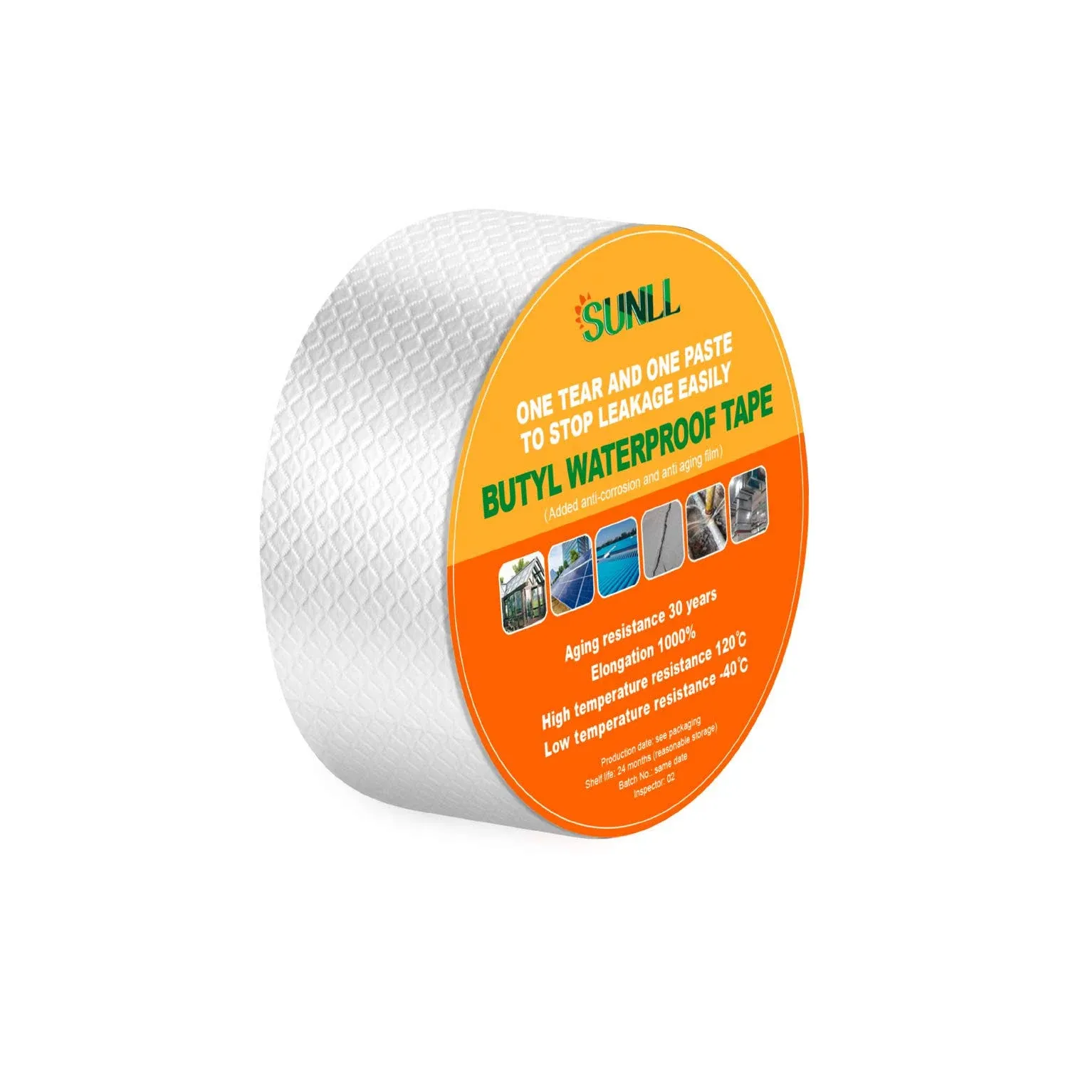 Butyl Waterproof Tape 2 W X 16&#039;L, Upgraded Leak Proof Butyl Seal Strip