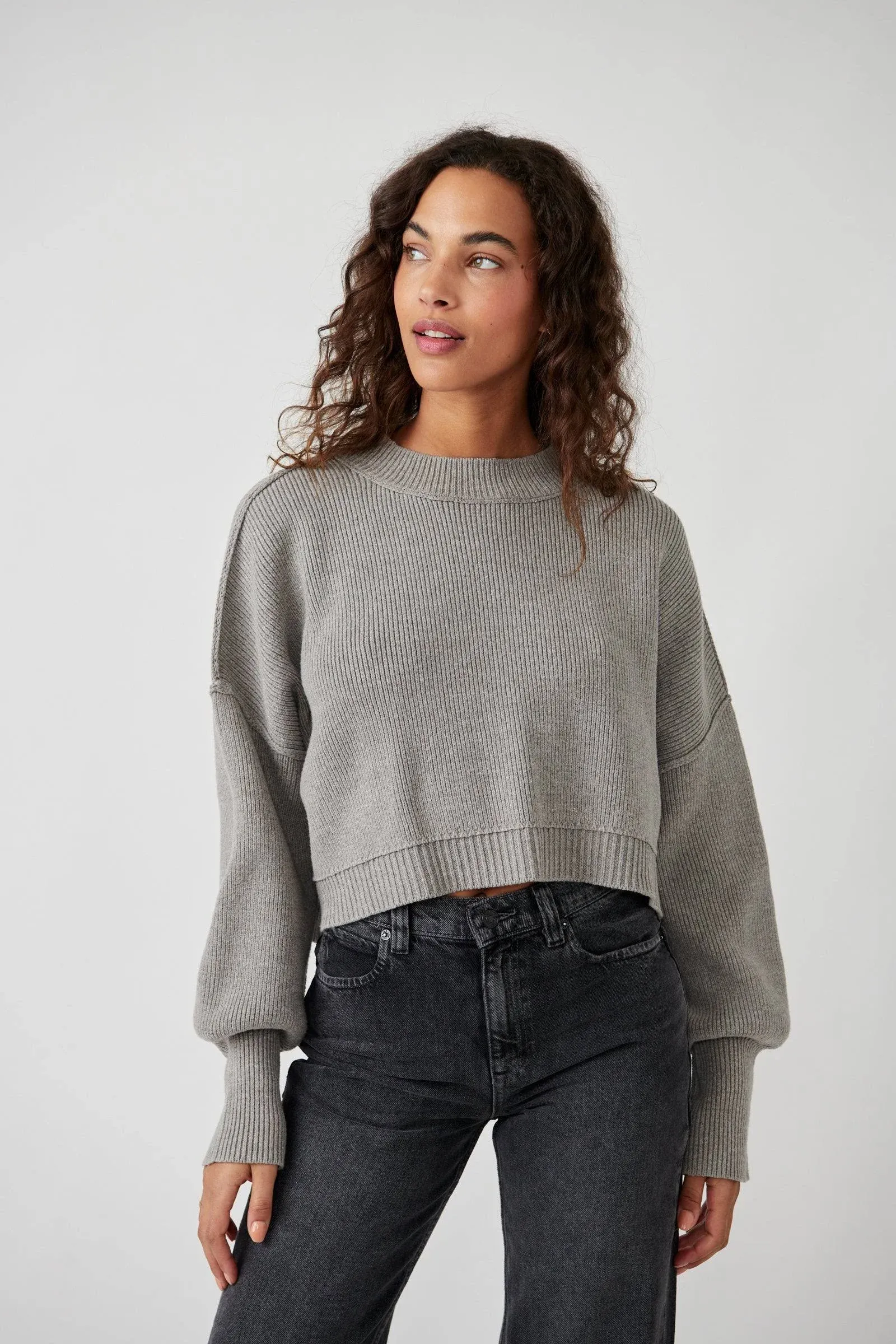 Free People Easy Street Crop Pullover