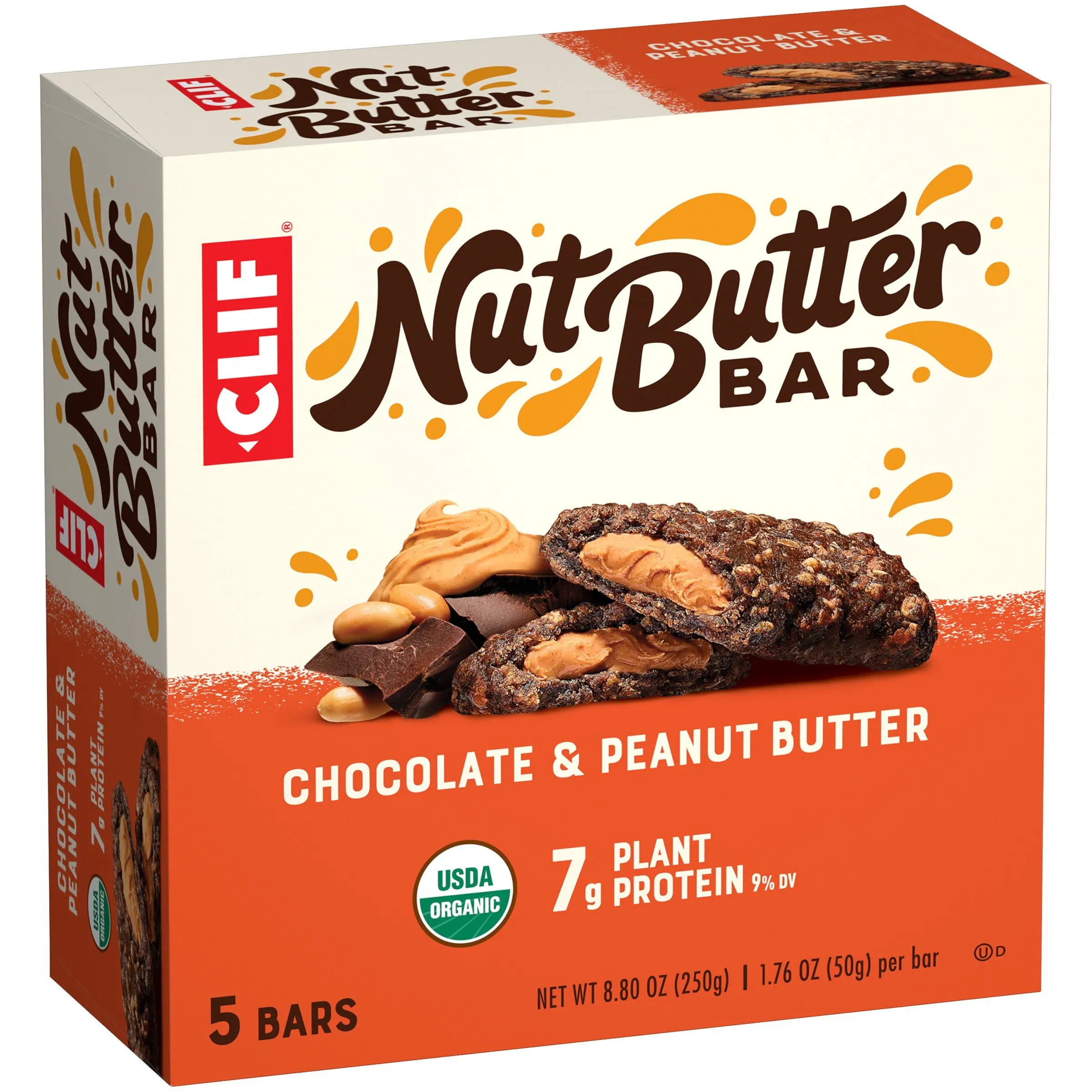 Clif Nut Butter Bar, Chocolate & Peanut Butter, 5 Pack - 5 pack, 1.76 oz bars