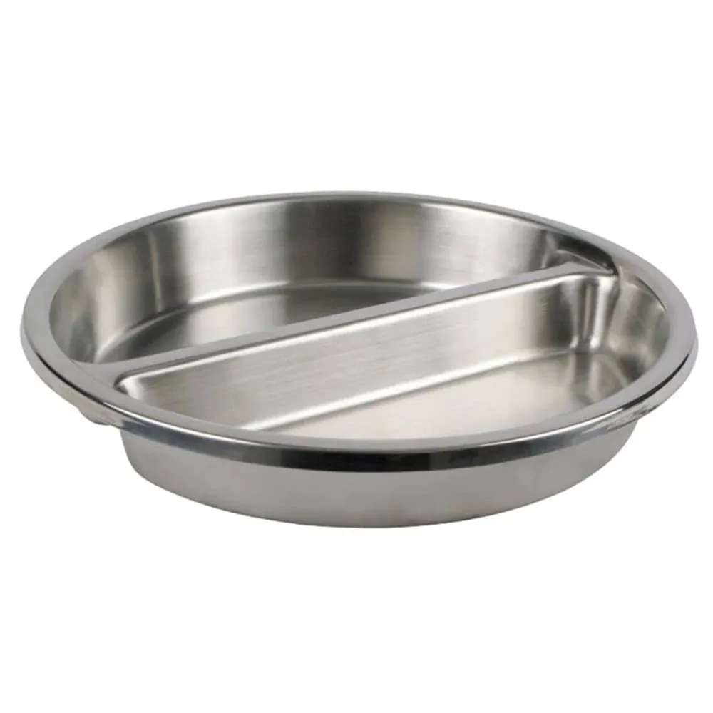 Winco SPFD-2R Stainless Steel Divided Food Pan for 6 qt Round Chafer