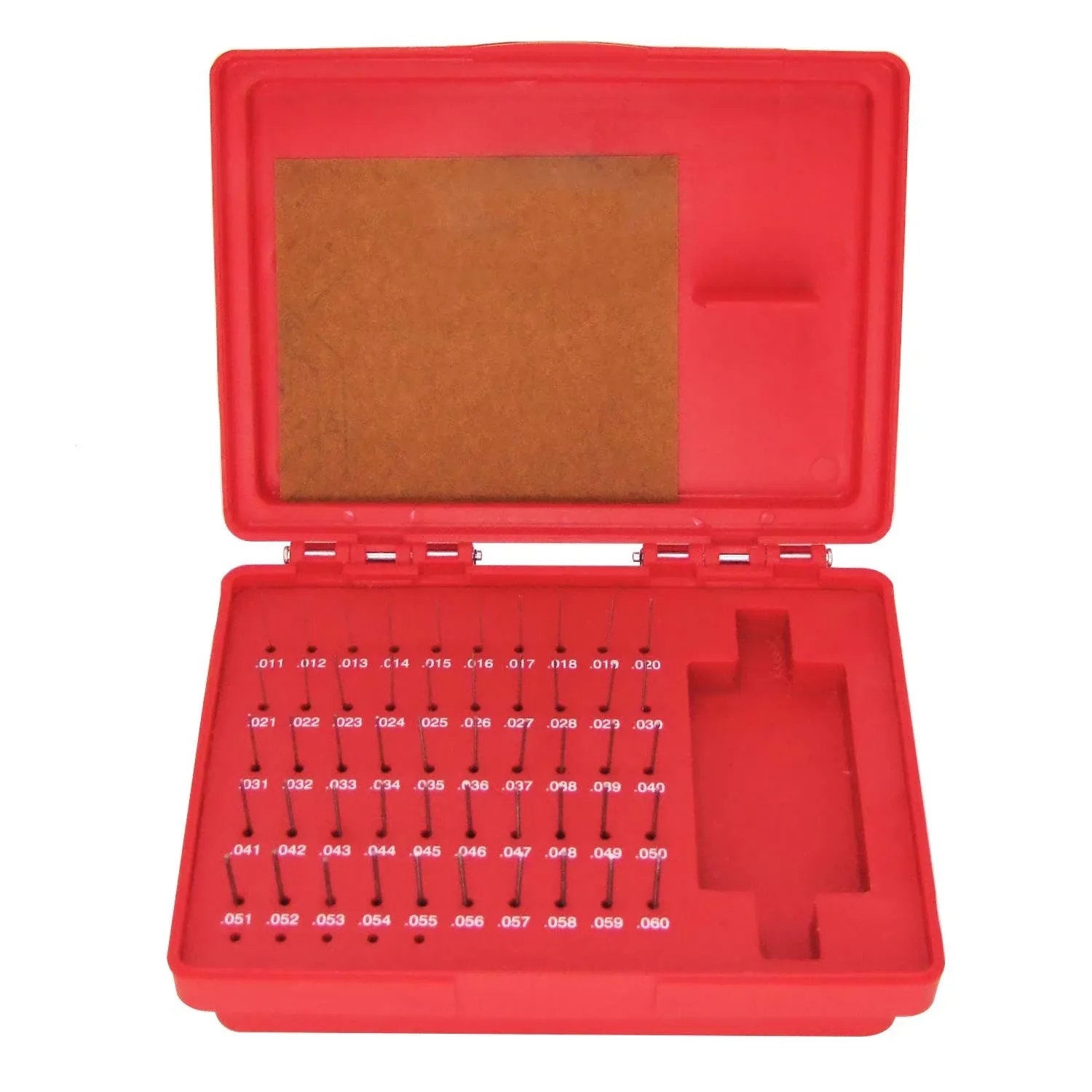 HFS(R) Steel Pin Gage Set Minus M0 with Plastic Case for Carpenters and Home Improvement 0.011-0.060" 50pcs