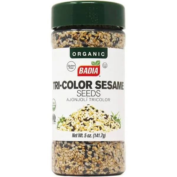 Badia 3 Pack -Organic Tricolor Sesame Seeds Black White Toasted/Ajonjoli Organico ...