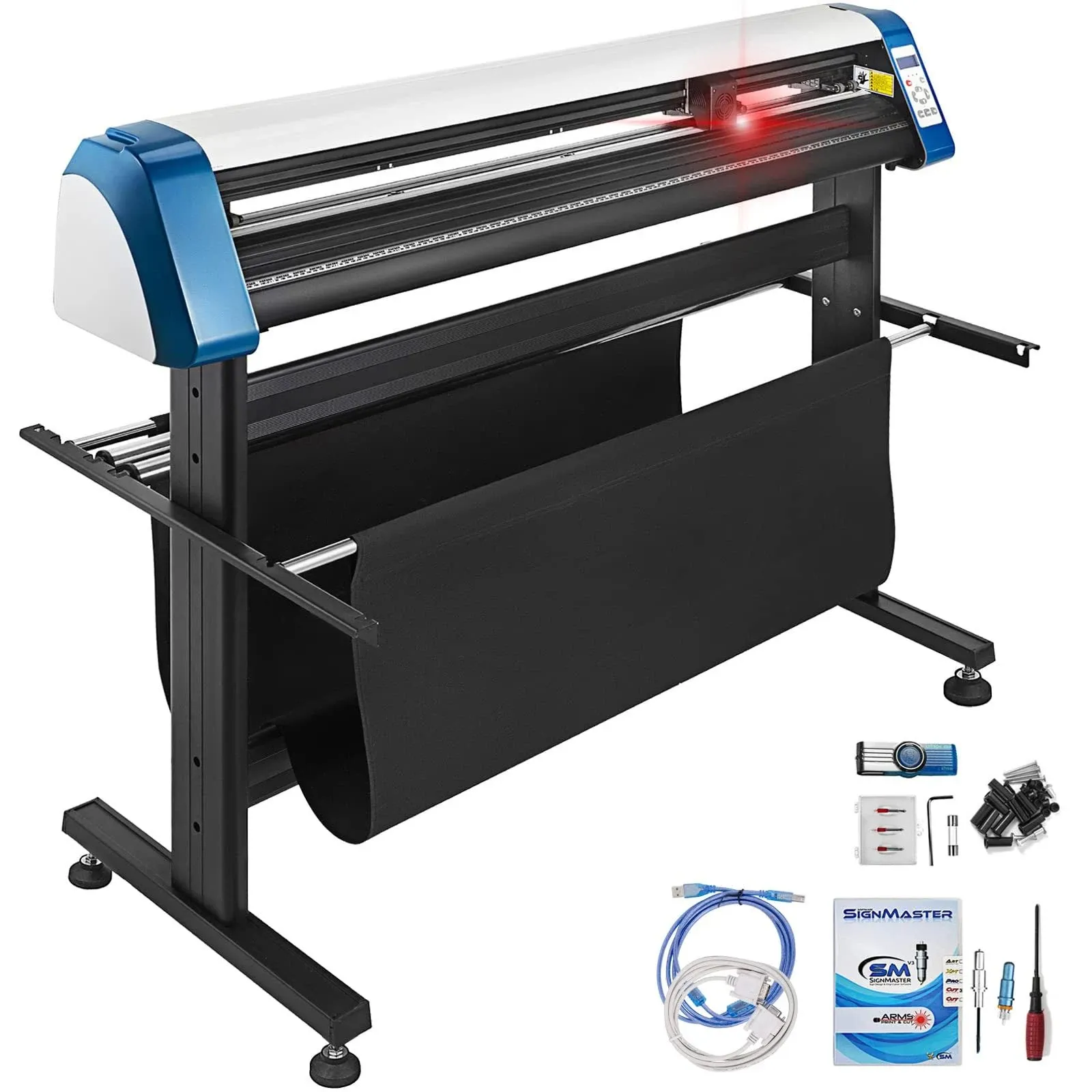 VEVOR 53 in. Vinyl Cutter Machine with Semi-Automatic Manual Positioning Sign Cutting with Floor Stand Signmaster Software