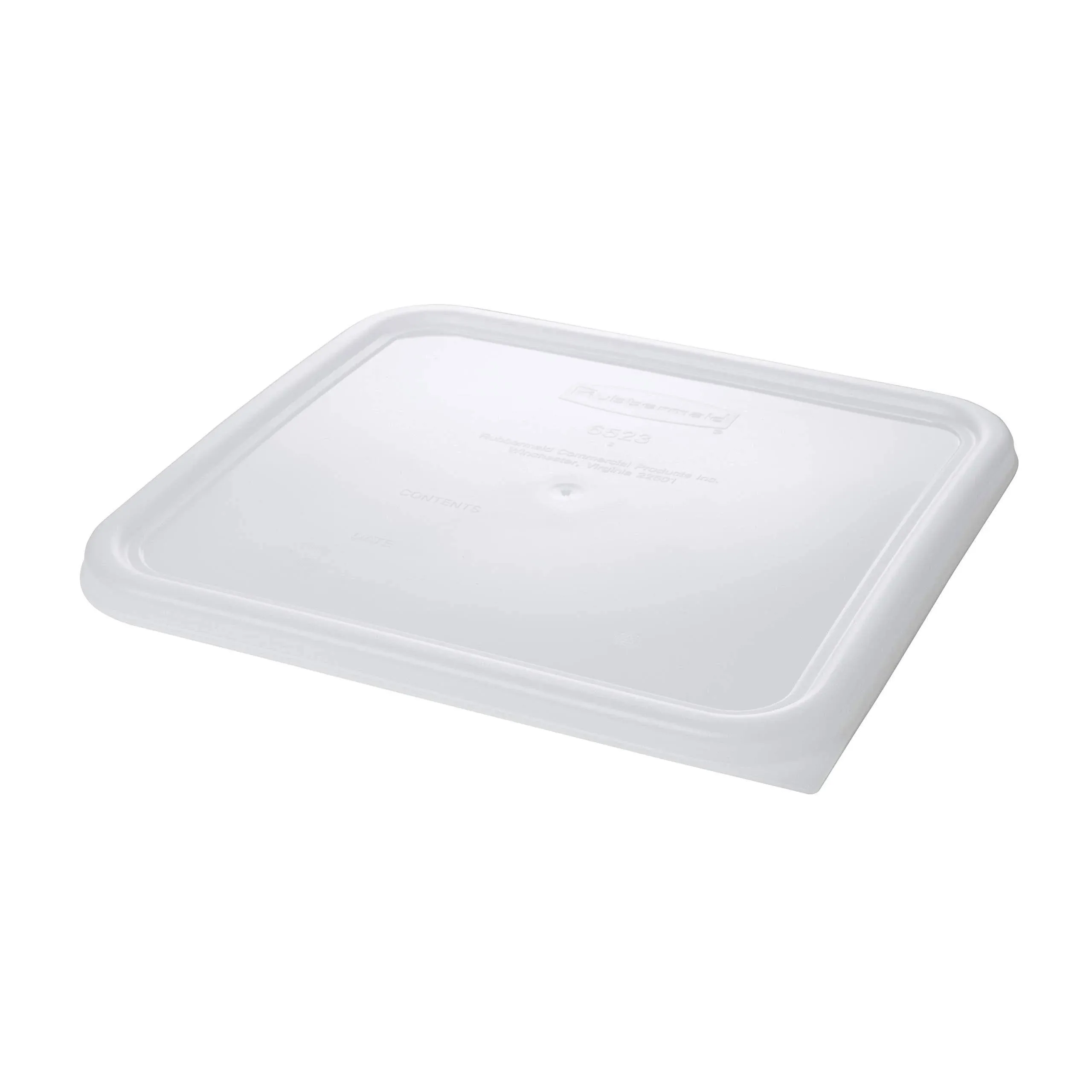 Rubbermaid Commercial Plastic Food Storage Container Lid, Square, White, 22 Quart ...