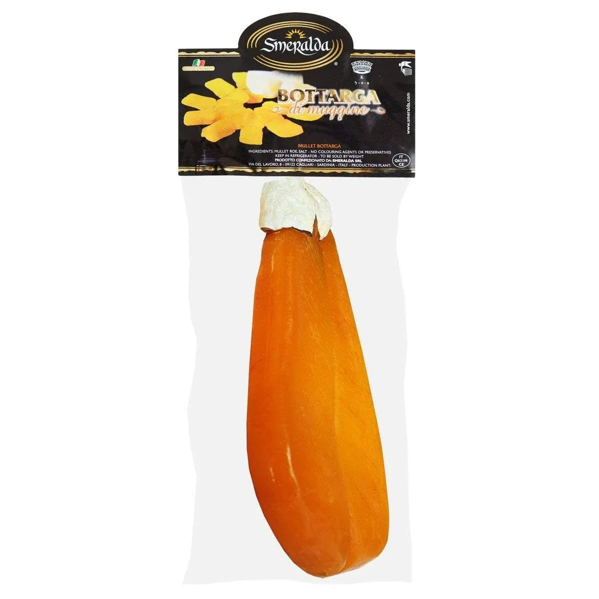 Smeralda | Italian Whole Bottarga Grey Mullet Roe from Sardinia | Large Size 5 oz