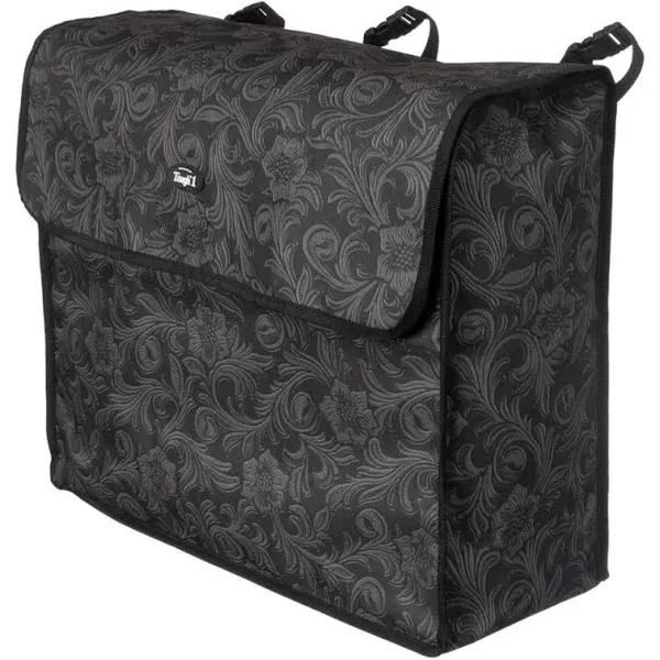 Black Floral Blanket Storage Bag