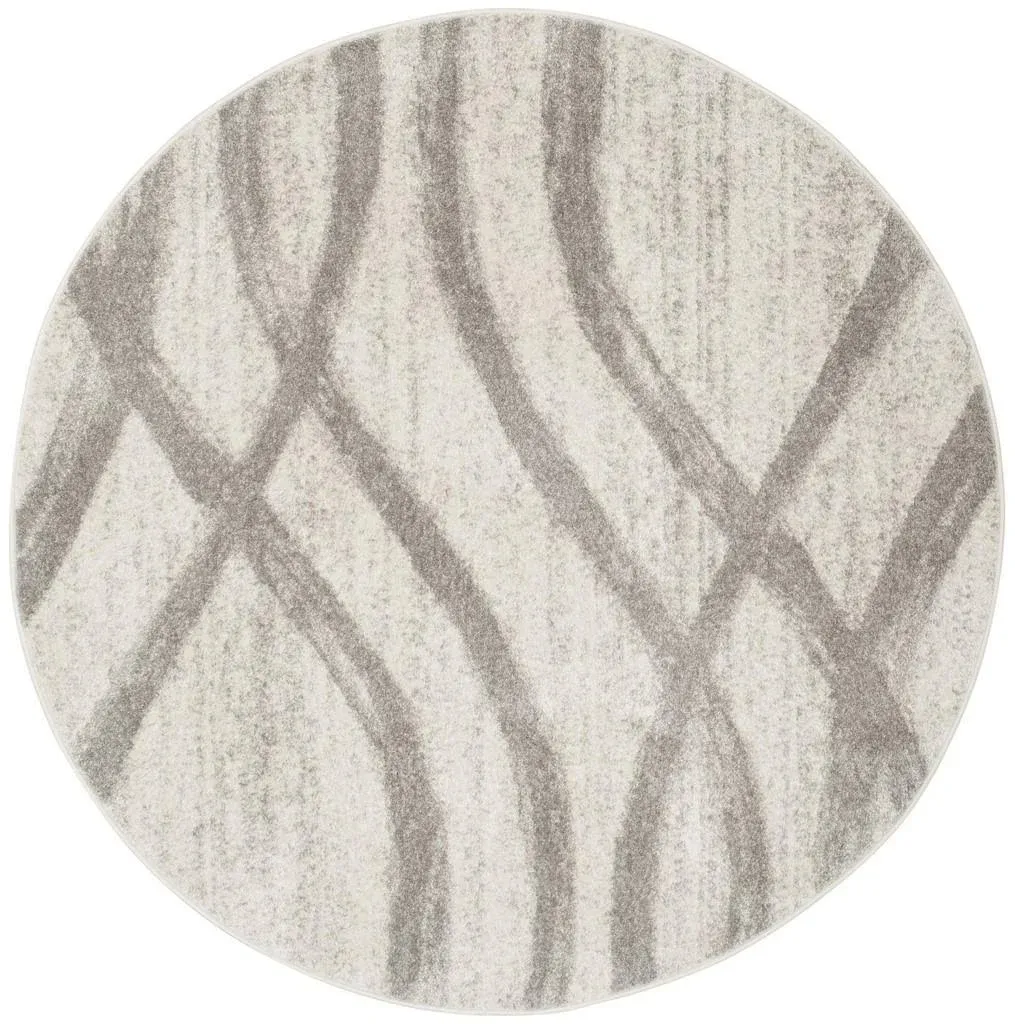 Safavieh 6' x 6' Round Adirondack ADR125C Cream / Grey Rug