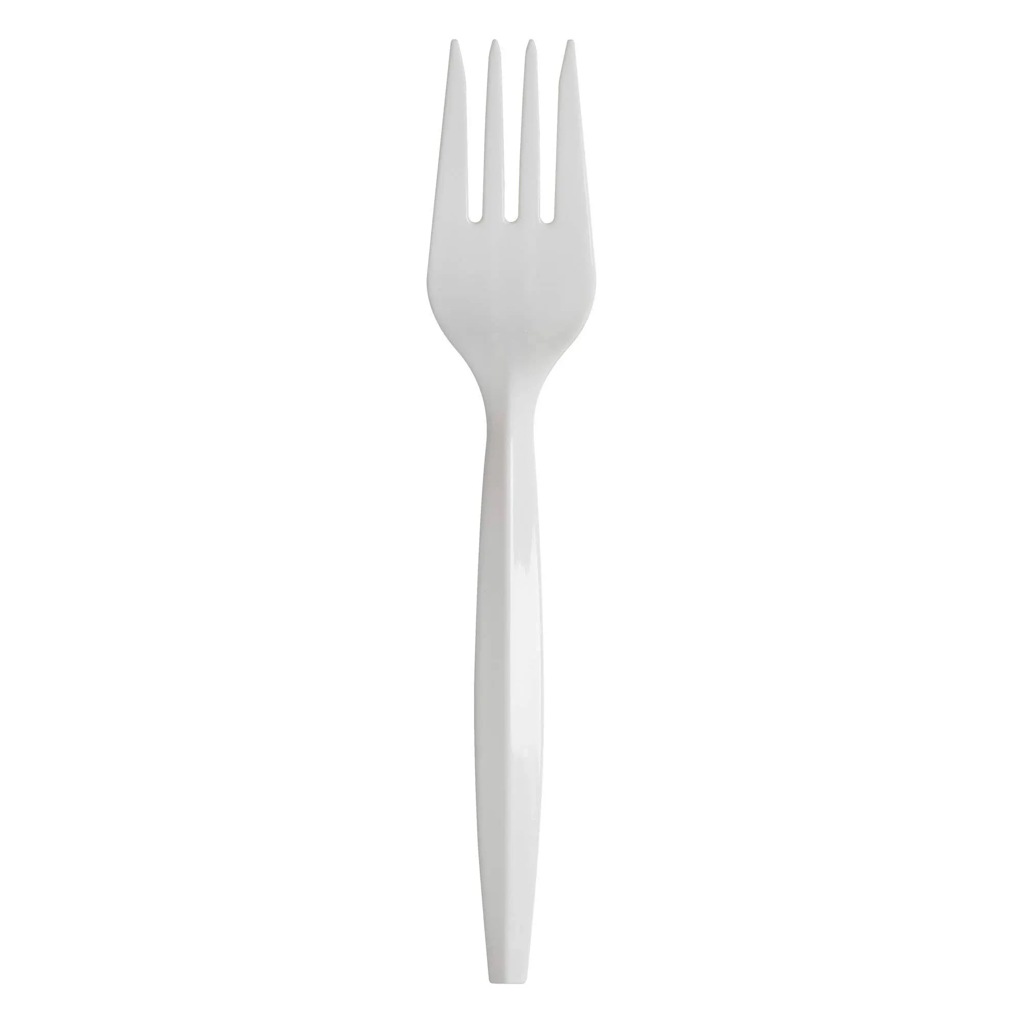 Dixie Plastic Cutlery Mediumweight Forks White 1000/Carton